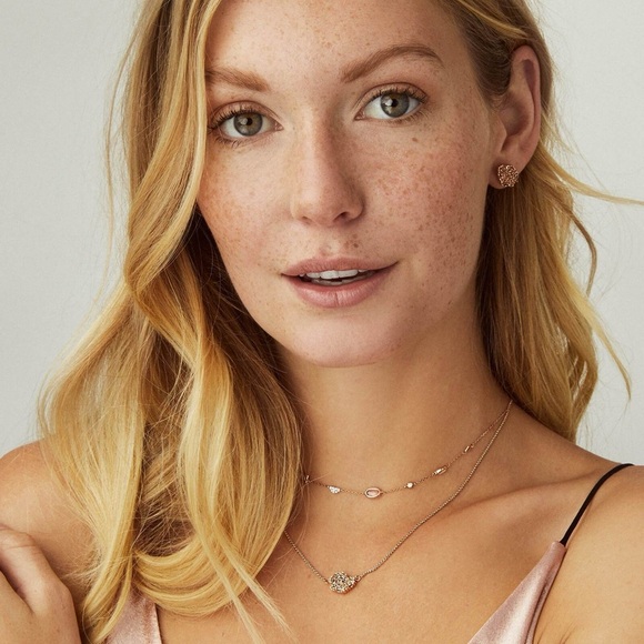 Kendra Scott Tessa Drusy Earrings Platinum Silver Stud Earrings Jewel Small Nice - Picture 11 of 11